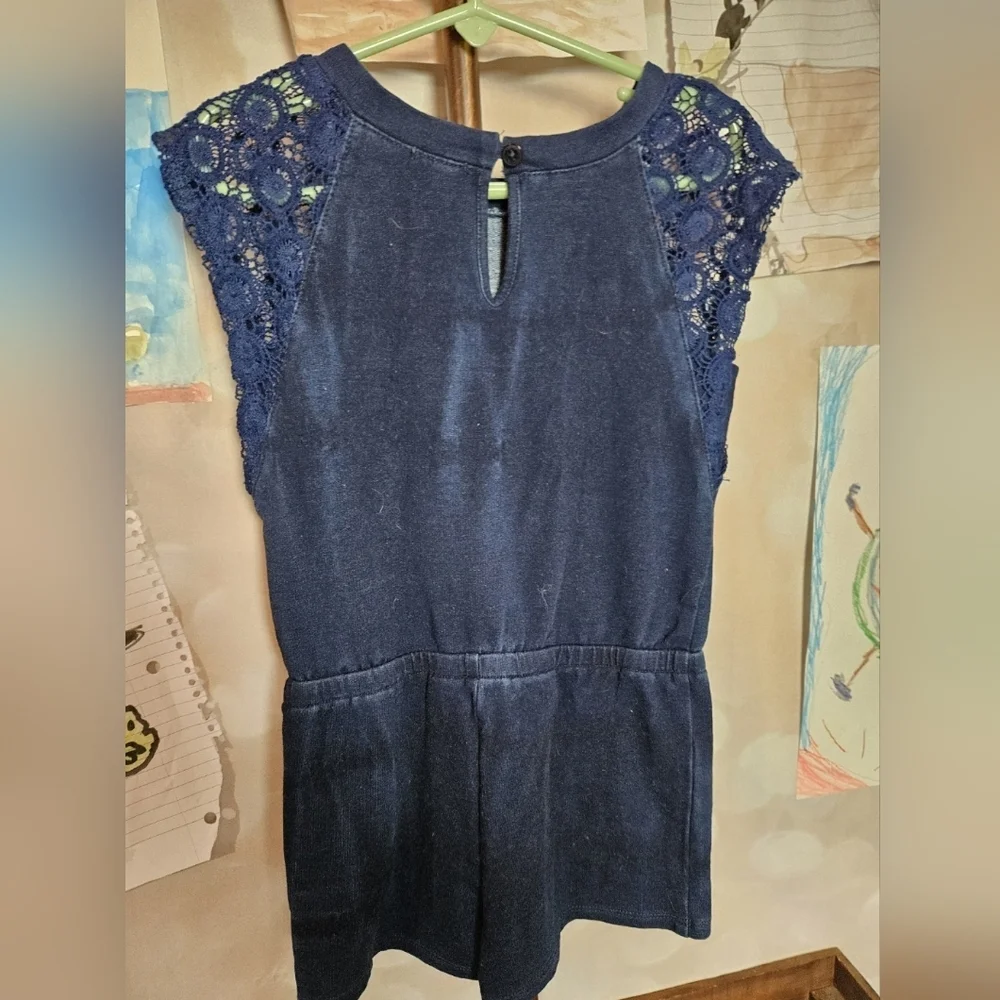 Splendid | Blue Romper Lace Trim Size 5/6